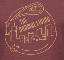 Load image into Gallery viewer, Men’s/Unisex Short-Sleeved T-Shirt, Heather Maroon w/ Sand TNL Comet Graphic