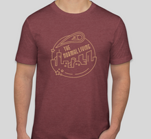Load image into Gallery viewer, Men’s/Unisex Short-Sleeved T-Shirt, Heather Maroon w/ Sand TNL Comet Graphic
