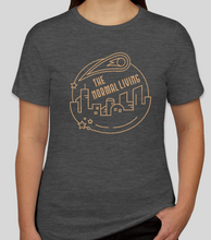 Load image into Gallery viewer, Women’s Short-Sleeved T-Shirt, Heather Grey w/ Sand TNL Comet Graphic
